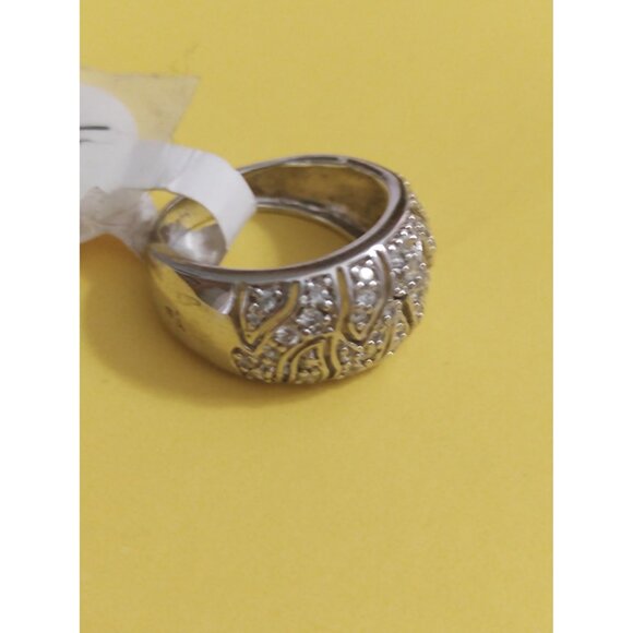 Italian 925 Sterling Silver Women's Ring with Cubic Zirconia -  Size 5 New - Picture 4 of 6
